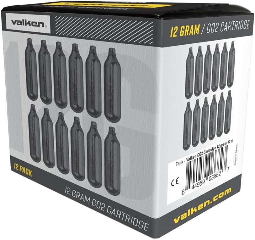 Valken 12gram Co2 Cartridge - 12 Count